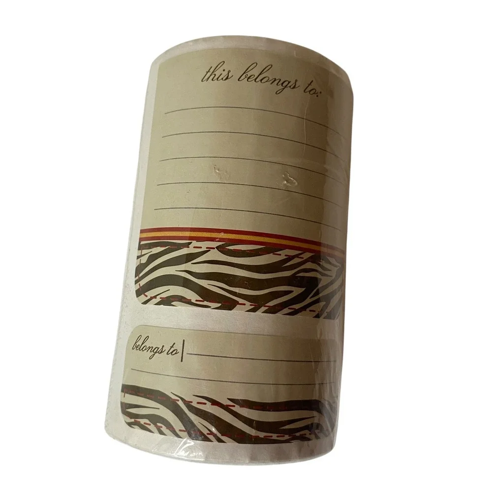 Adhesive Inventory Labels Lot‎ 168ct Animal Print Belong-To Deliver-To 2.5x3.5